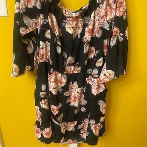 Black floral dress